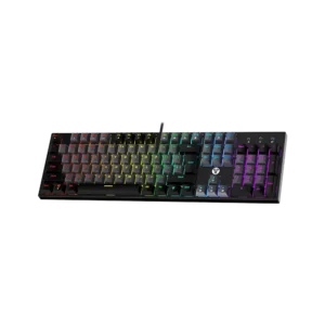 کیبورد باسیم گیمینگ فنتک مدل ATOM104 MK886 V2 Red Switch Gray